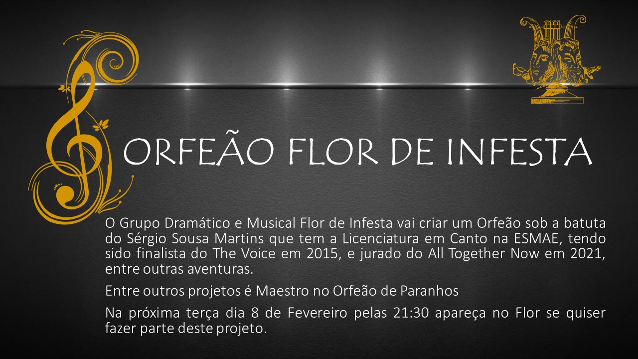 Orfe O Grupo Dram Tico E Musical Flor De Infesta